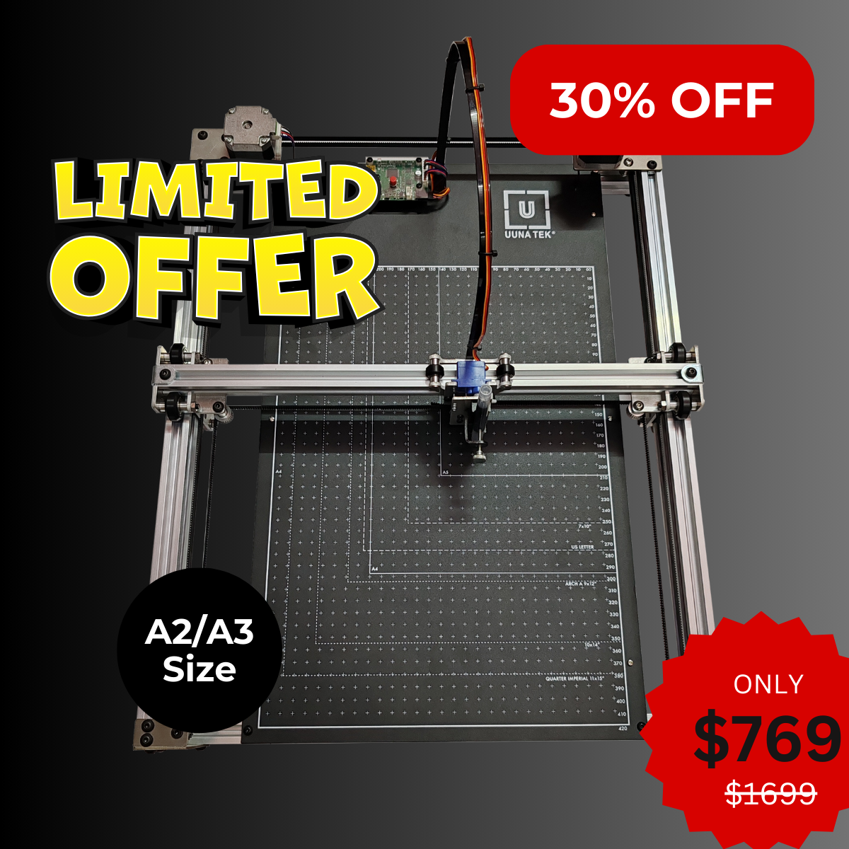 iDraw H SE - A3/A2 Size CoreXY Preassembled Drawing Robot for Artists Pen Plotter Drawing Machine Writing Machine Signature Machine| UUNA TEK