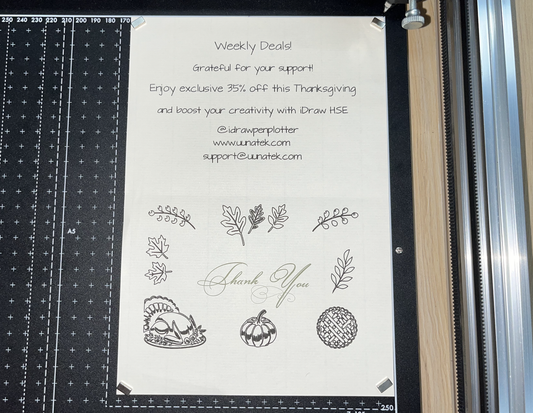 How To Create Personalized Thanksgiving Cards with iDraw HSE Pen Plotter