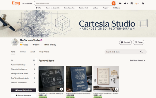 My Plotter Side Hustle Story: The Birth of Cartesia Studio