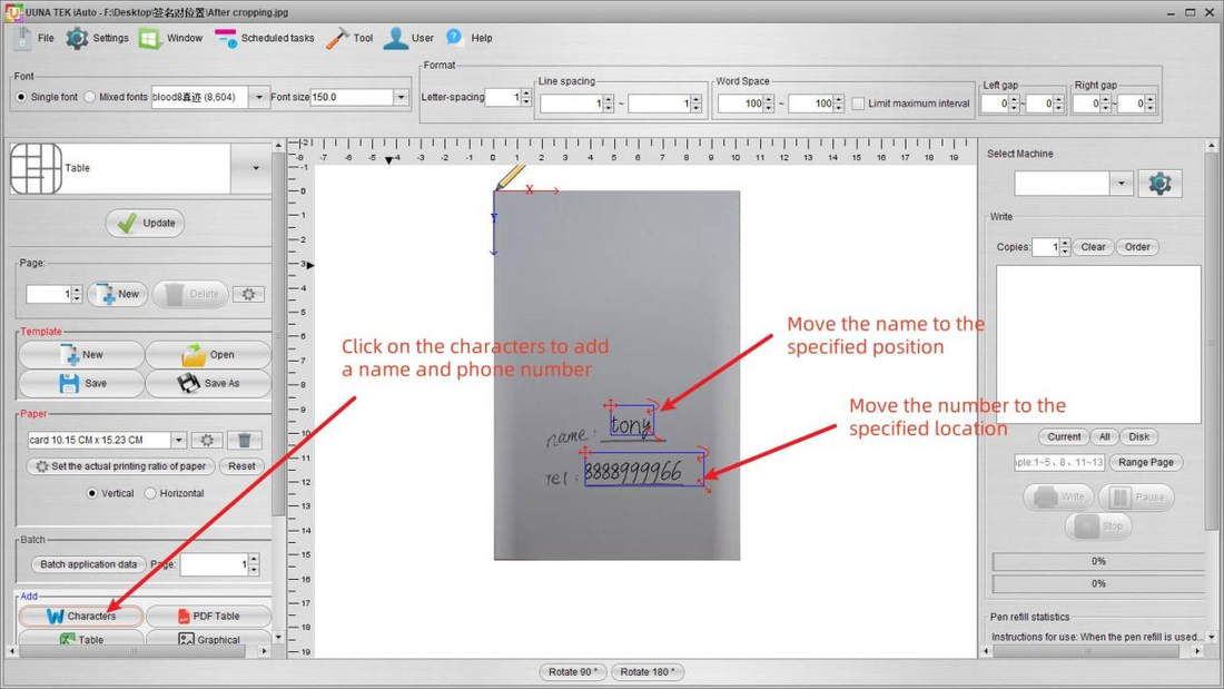 How to Accurately Write or Sign on a Specific Location of a Card Using UUNA TEK 3.0 Pen Plotter or iAuto Writing Machines