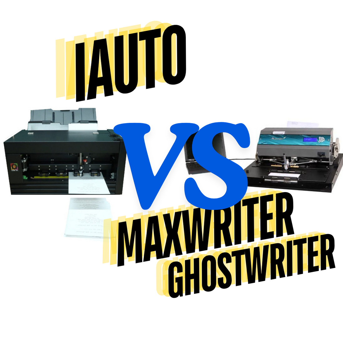 Comparison of Signature Machines:iAuto VS MaxWriter,  Ghostwriter, Ghostwriter Max, T-Writer