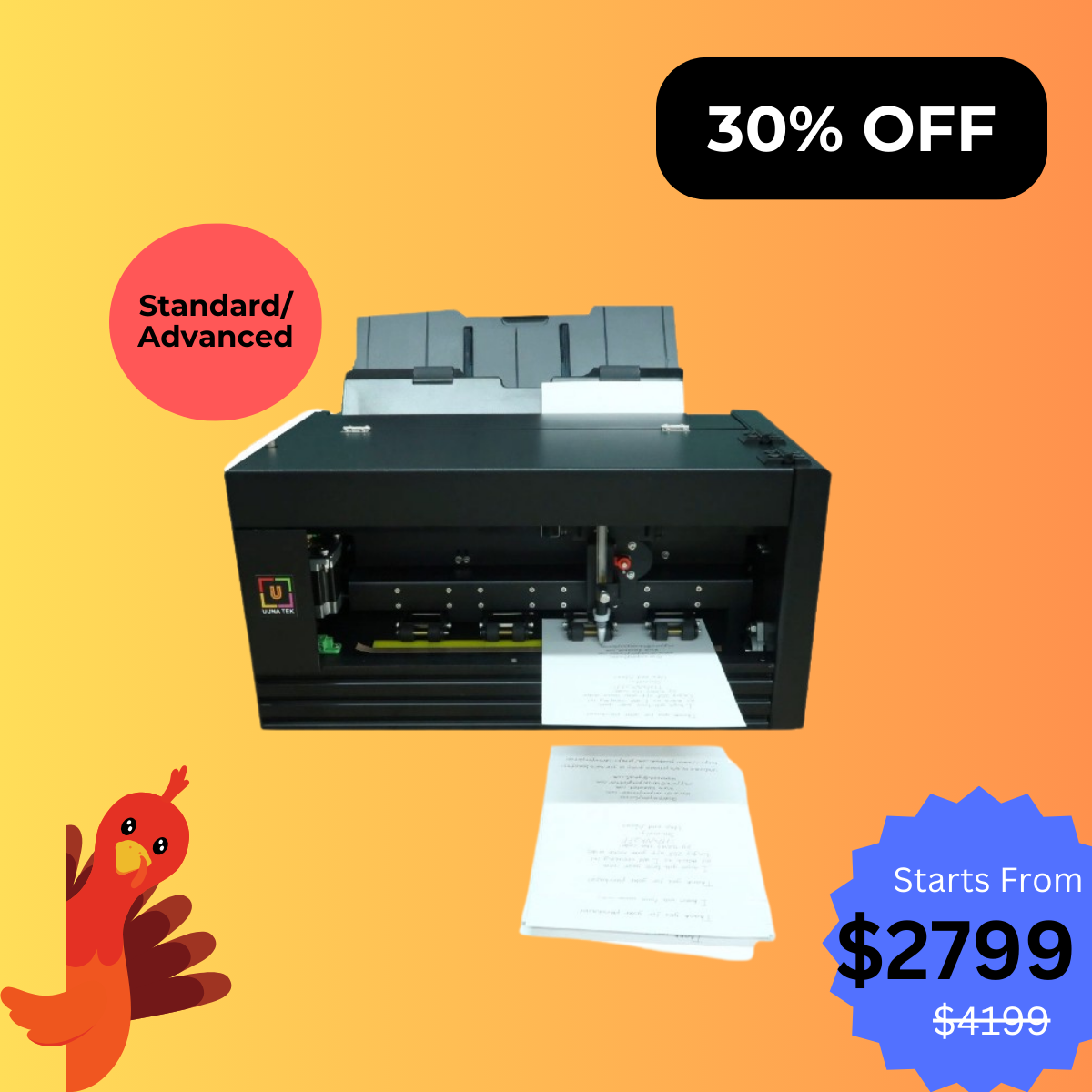 UUNA TEK iAuto - Automatic Writing Machine for Bulk Writing
