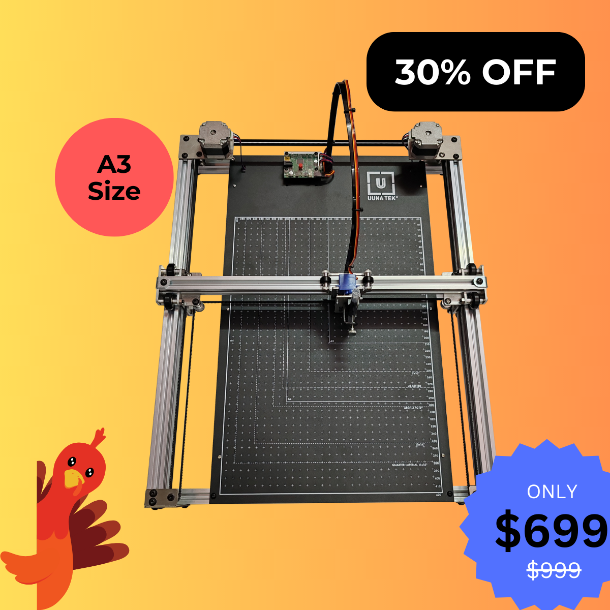 iDraw H SE/A3 Size Drawing Robot for Artists | UUNA TEK
