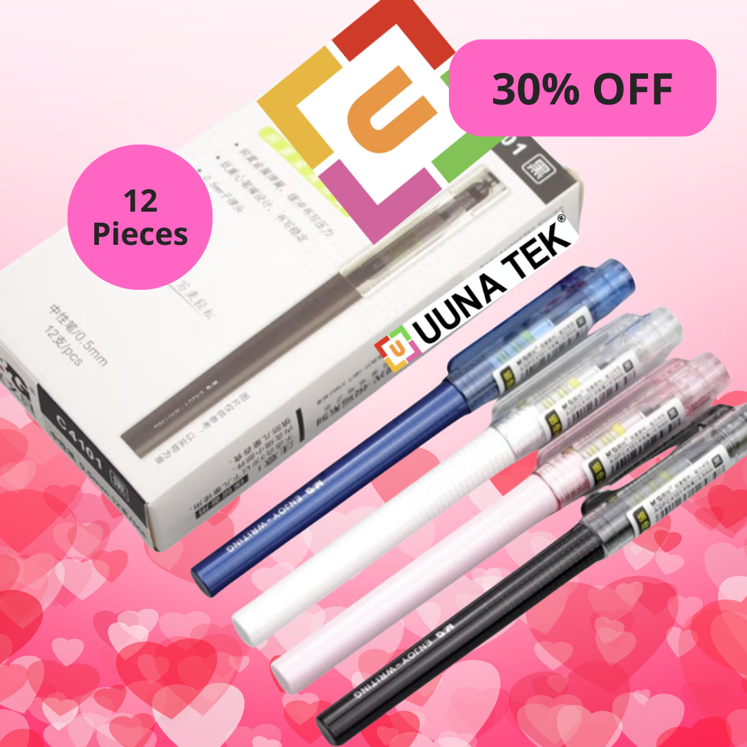 Spring-Buffered Pen Bundle - 12 Pieces