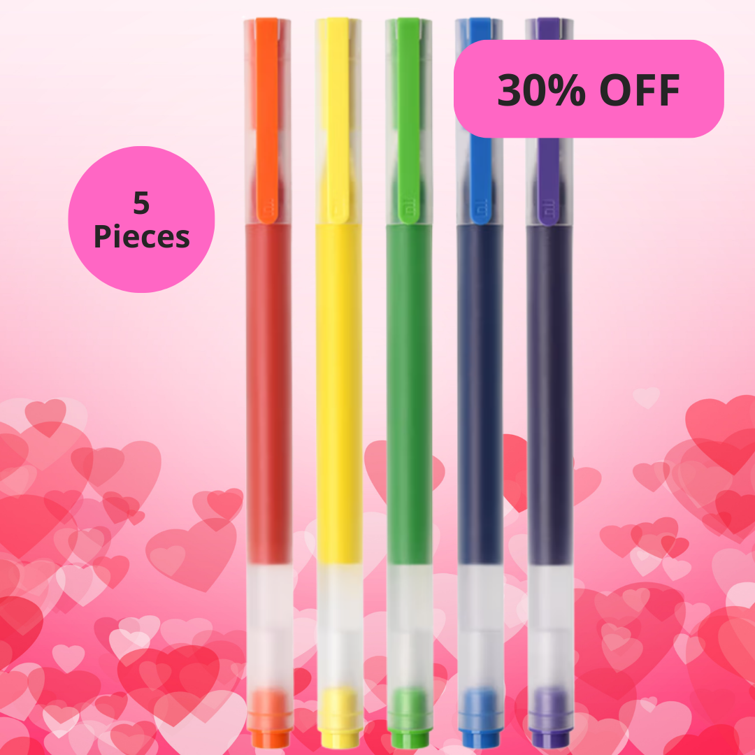 5-Color Quick-Dry Fountain Pen Bundle