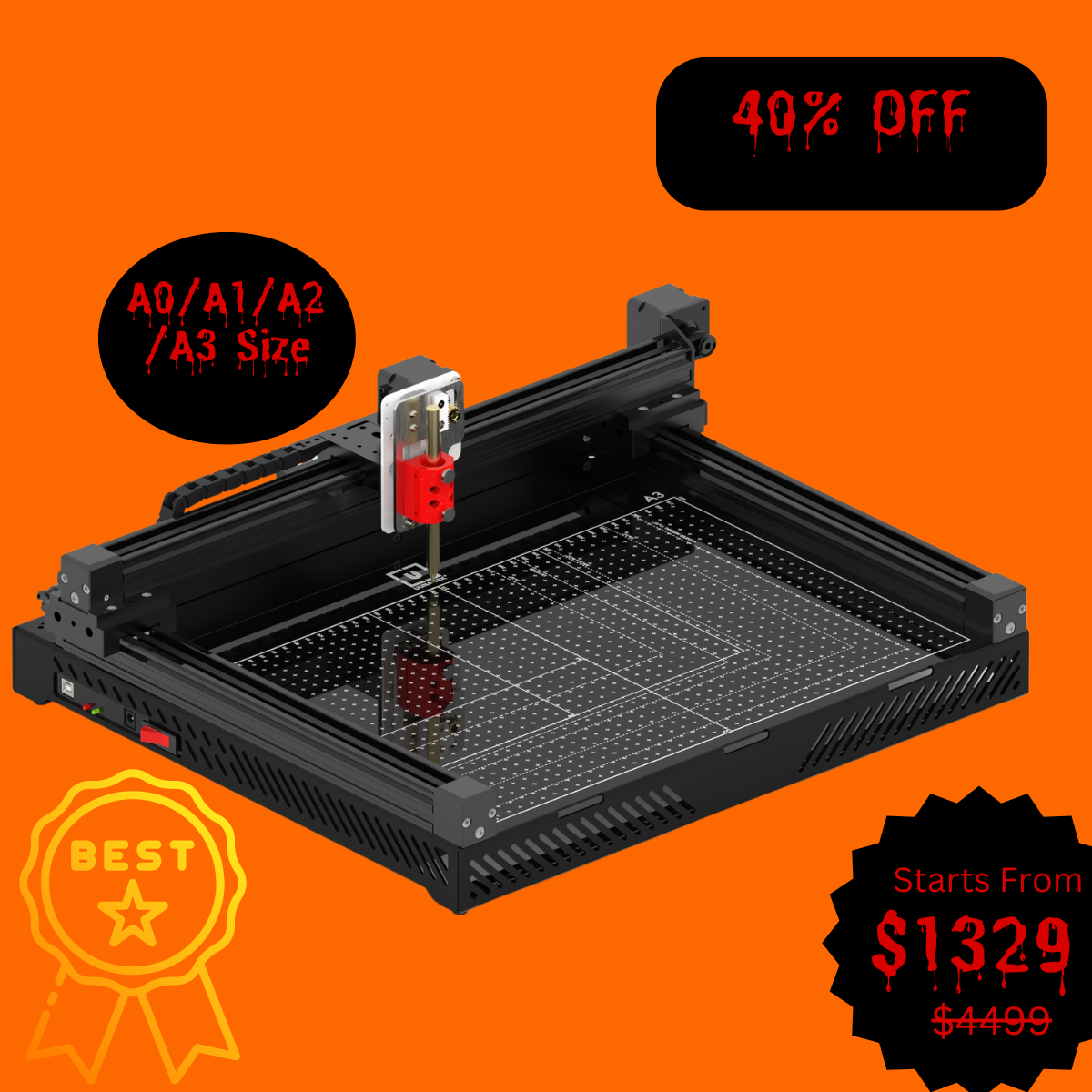 UUNA TEK 3.0 - A3/A2/A1/A0 Size Preassembled Highend All-in-One Pen Plotter Drawing Robot Drawing Machine Writing Machine Signature Machine