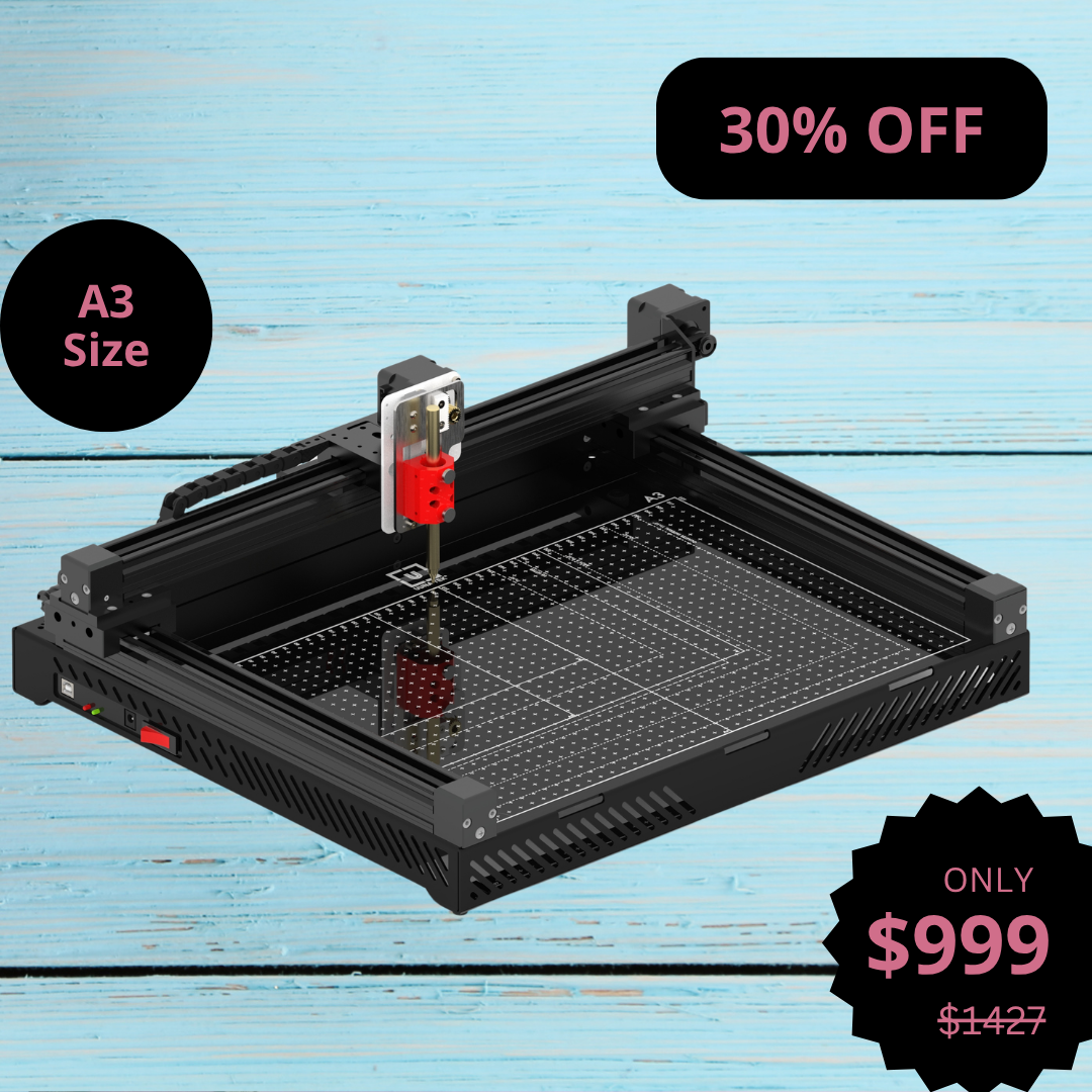 UUNA TEK 3.0 A3 Preassembled Premium All-in-One Pen Plotter Drawing Robot with WiFi & SD Card – Compact, Quieter, Faster, More Precise