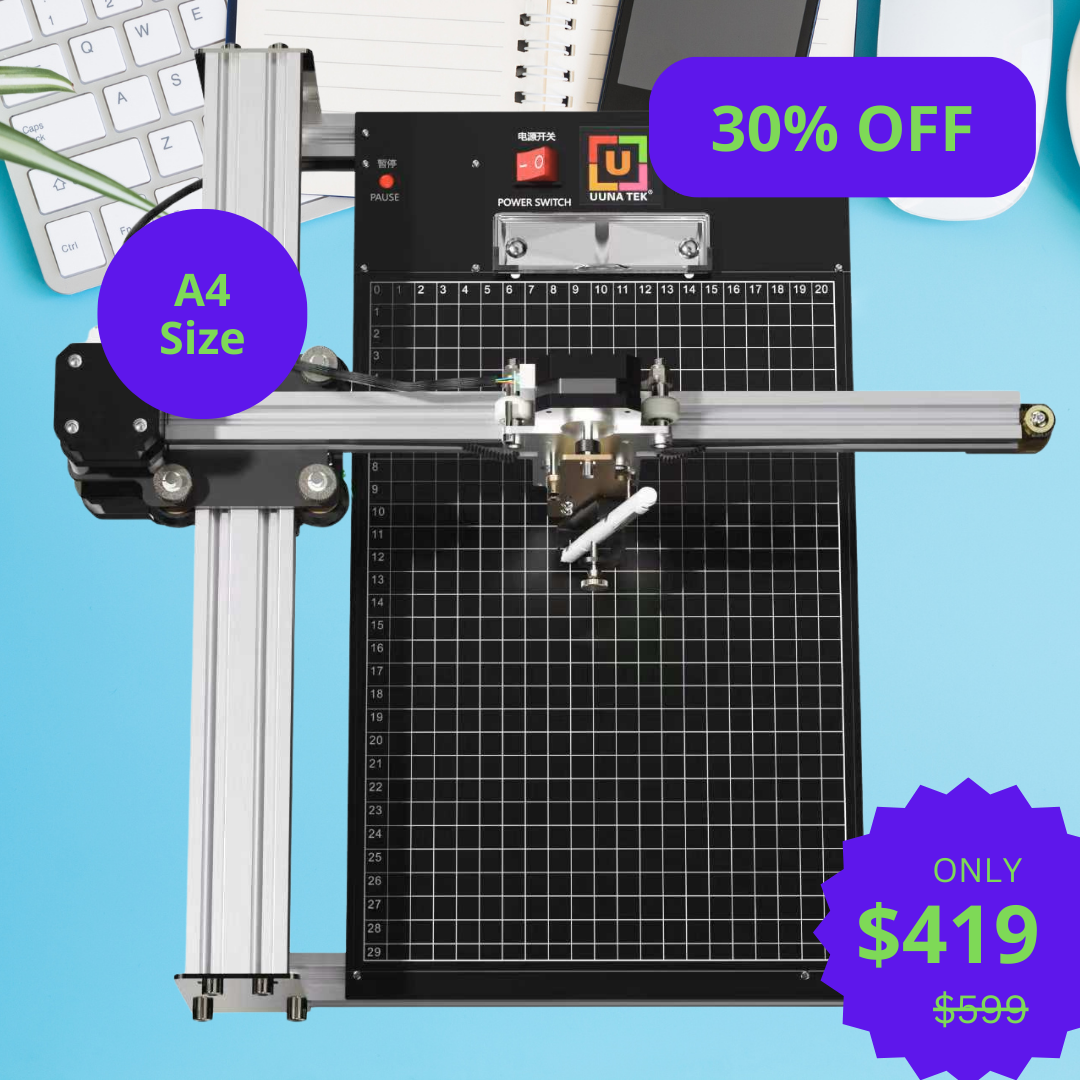 UUNA TEK®  iDraw 2.0 - A4 Size Drawing Robot Drawing Machine, Best Entry - Level Pen Plotter