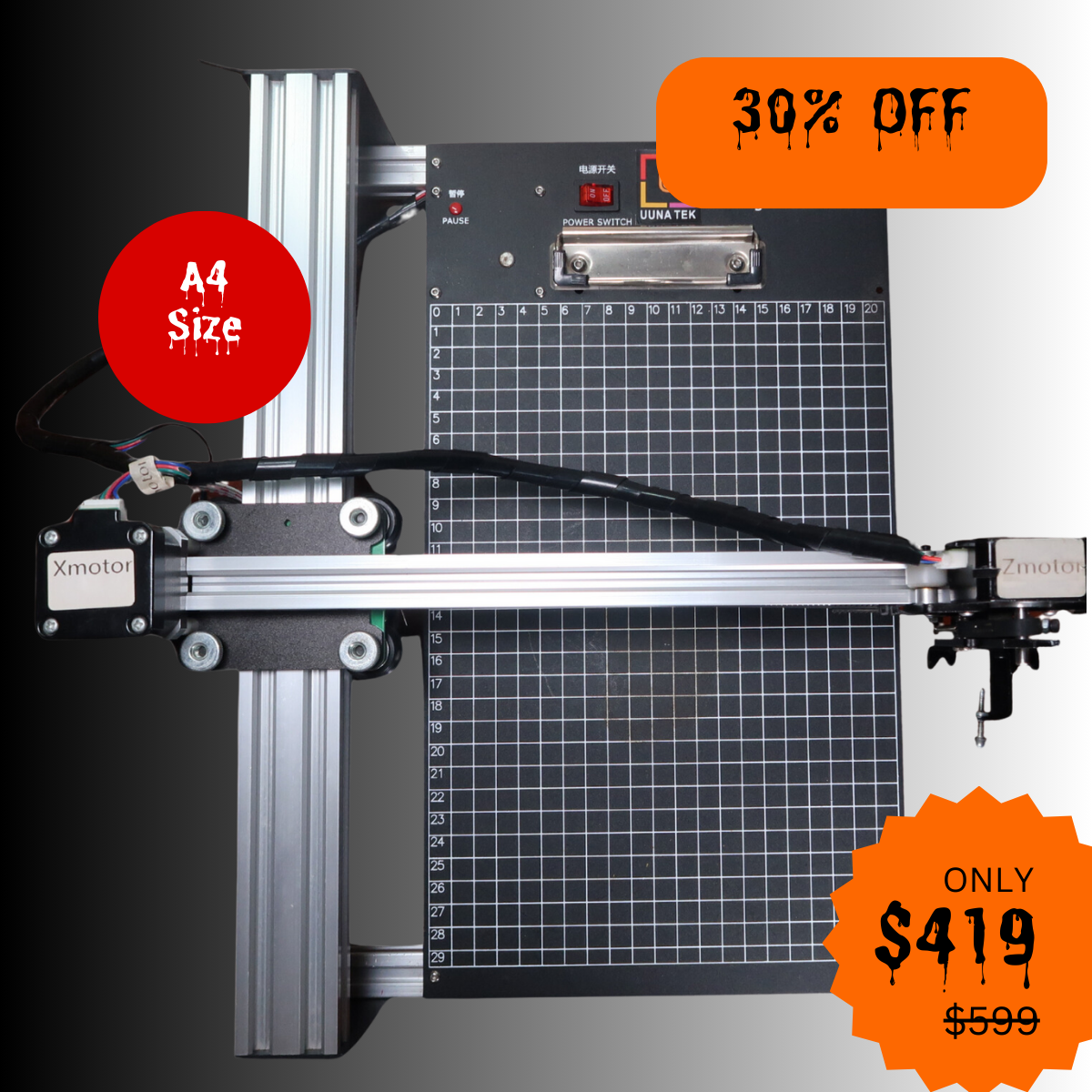 UUNA TEK®  iDraw 2.0 - A4 Size Drawing Robot Drawing Machine, Best Entry - Level Pen Plotter