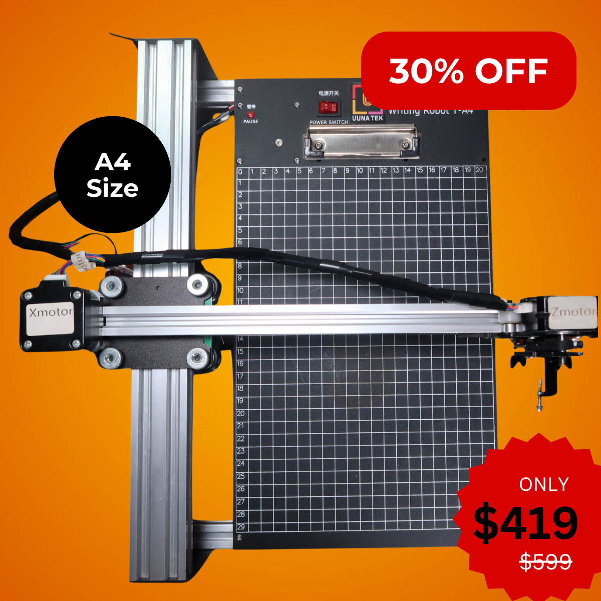 UUNA TEK®  iDraw 2.0 - A4 Size Drawing Robot/Drawing Machine/Homework Machine/Calligraphy Plotter/Handwriting Robot/Pen Plotter/Laser Engraver