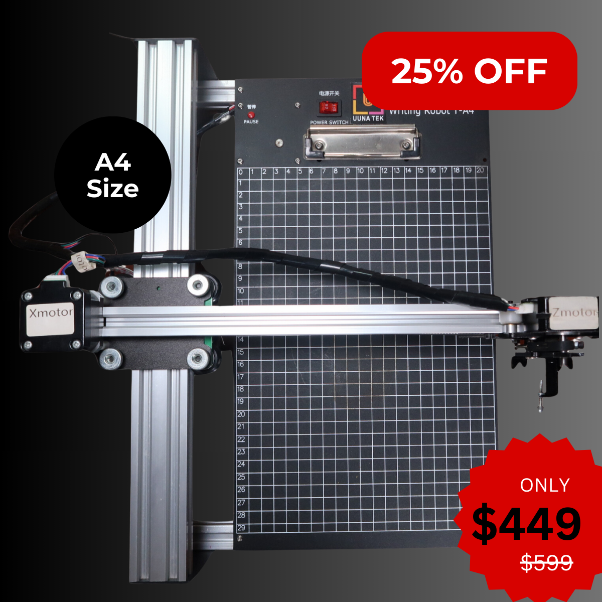 UUNA TEK®  iDraw 2.0 - A4 Size Drawing Robot/Drawing Machine/Homework Machine/Calligraphy Plotter/Handwriting Robot/Pen Plotter/Laser Engraver