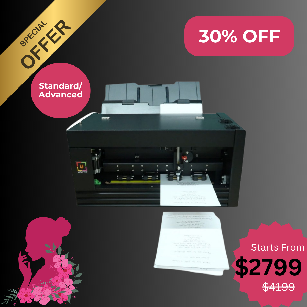 UUNA TEK iAuto - Automatic Writing Machine for Bulk Writing