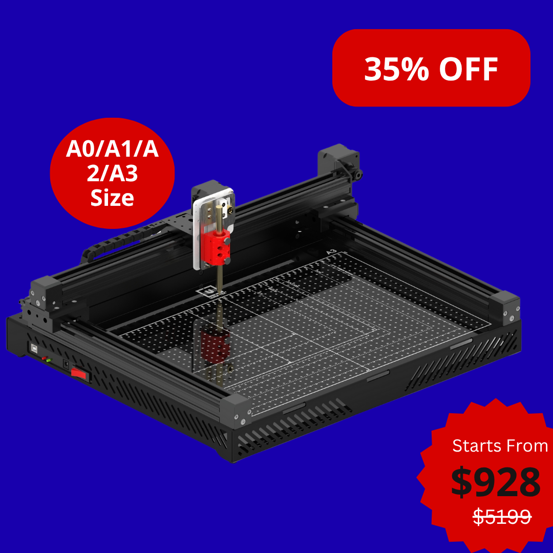 UUNA TEK 3.0 - A3/A2/A1/A0 Size Preassembled Premium All-in-One Pen Plotter Drawing Robot Drawing Machine Writing Machine Signature Machine