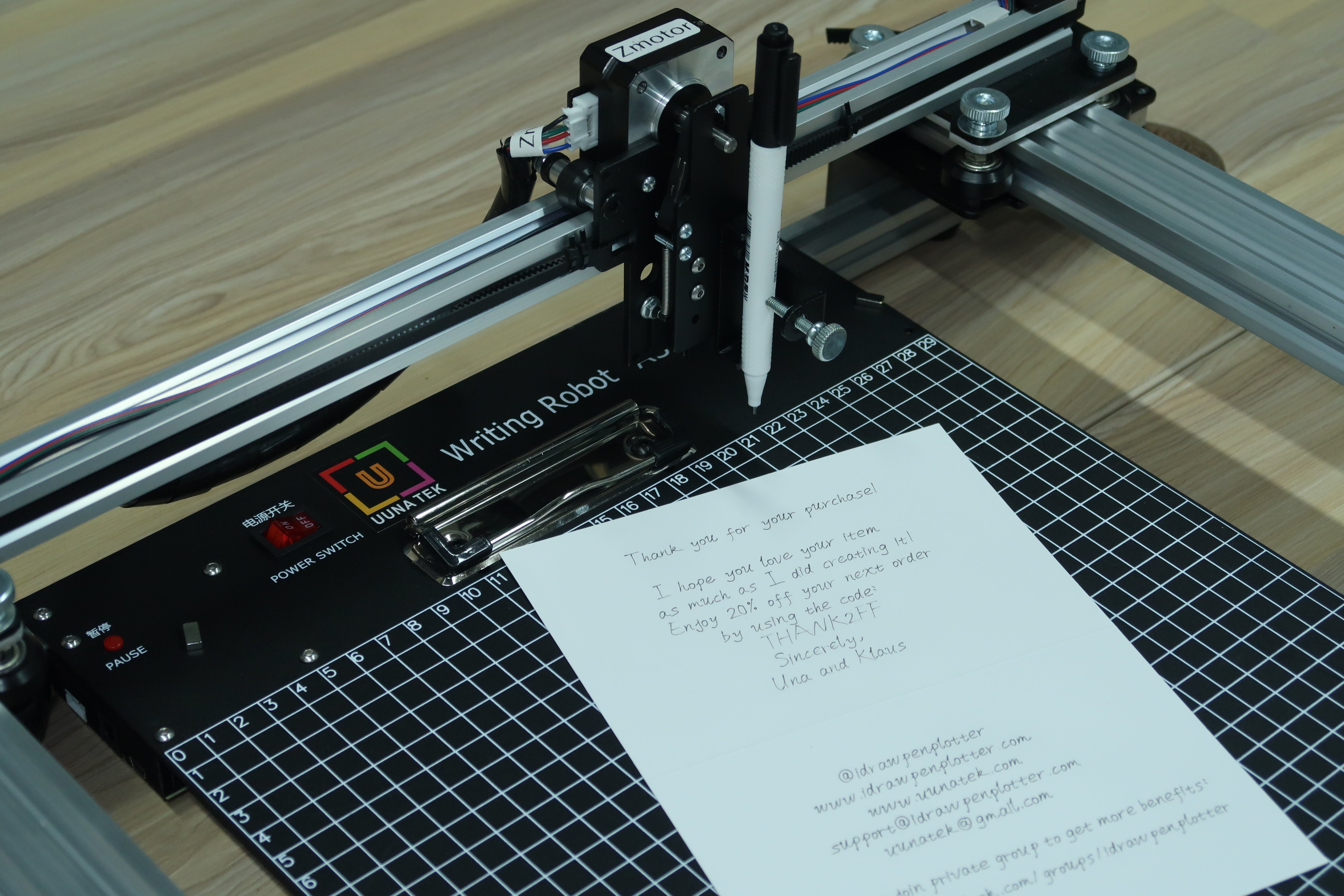 UUNA TEK iAuto - Automatic Writing Machine for Bulk Writing