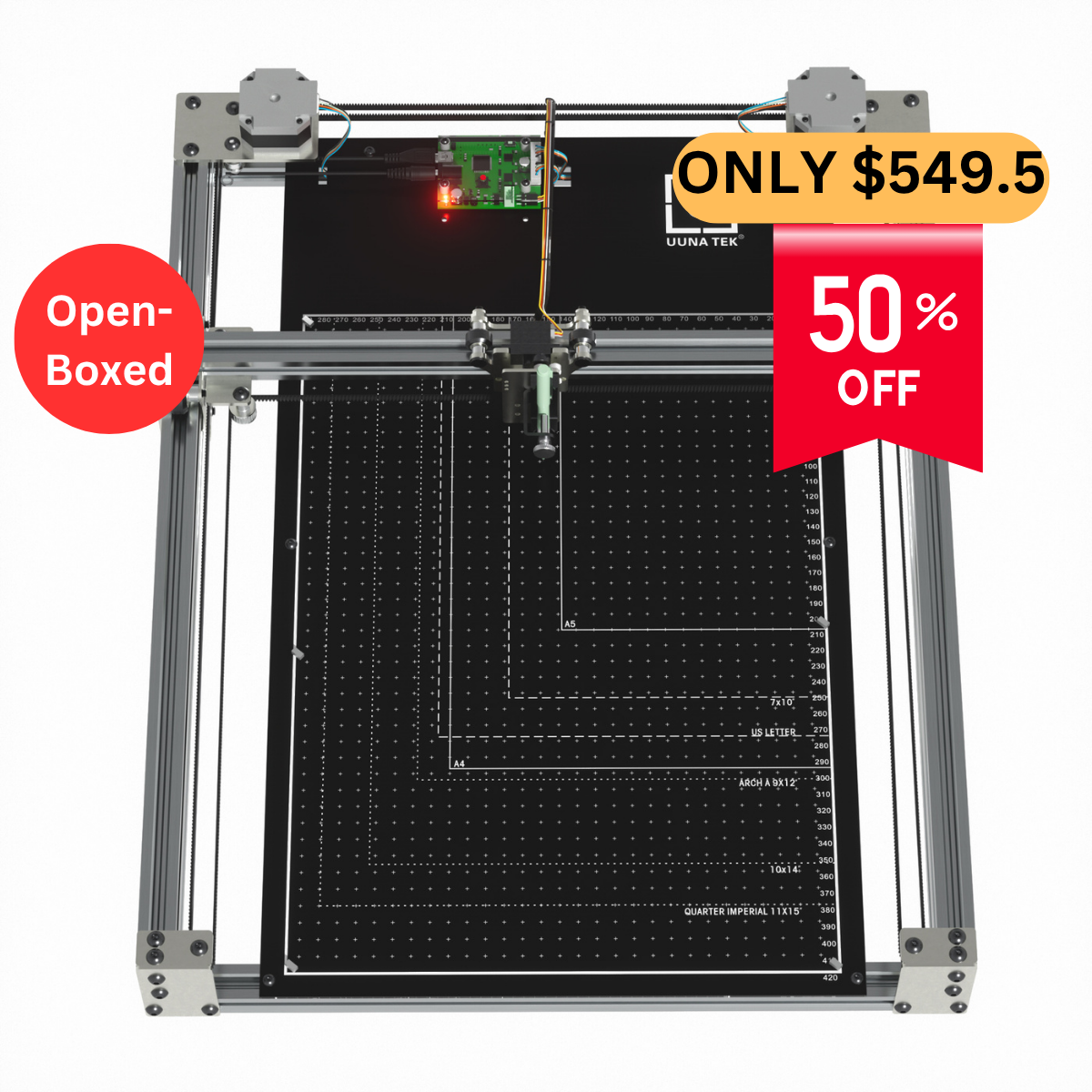 Open-boxed iDraw H SE A3/A2 CoreXY Drawing Robot for Artists – Combines the Robust iDraw H Hardware with Flexible Axidraw Software