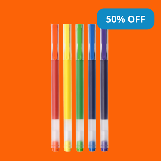 5-Color Quick-Dry Fountain Pen Bundle